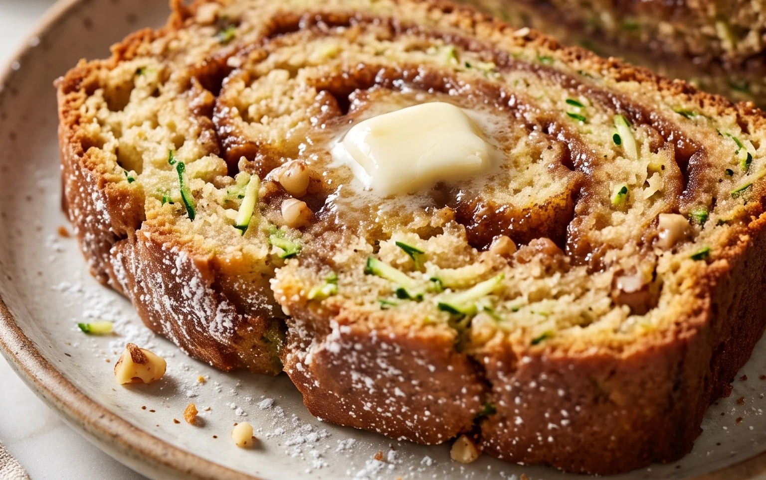 Moist and Delicious Cinnamon Swirl Zucchini Bread