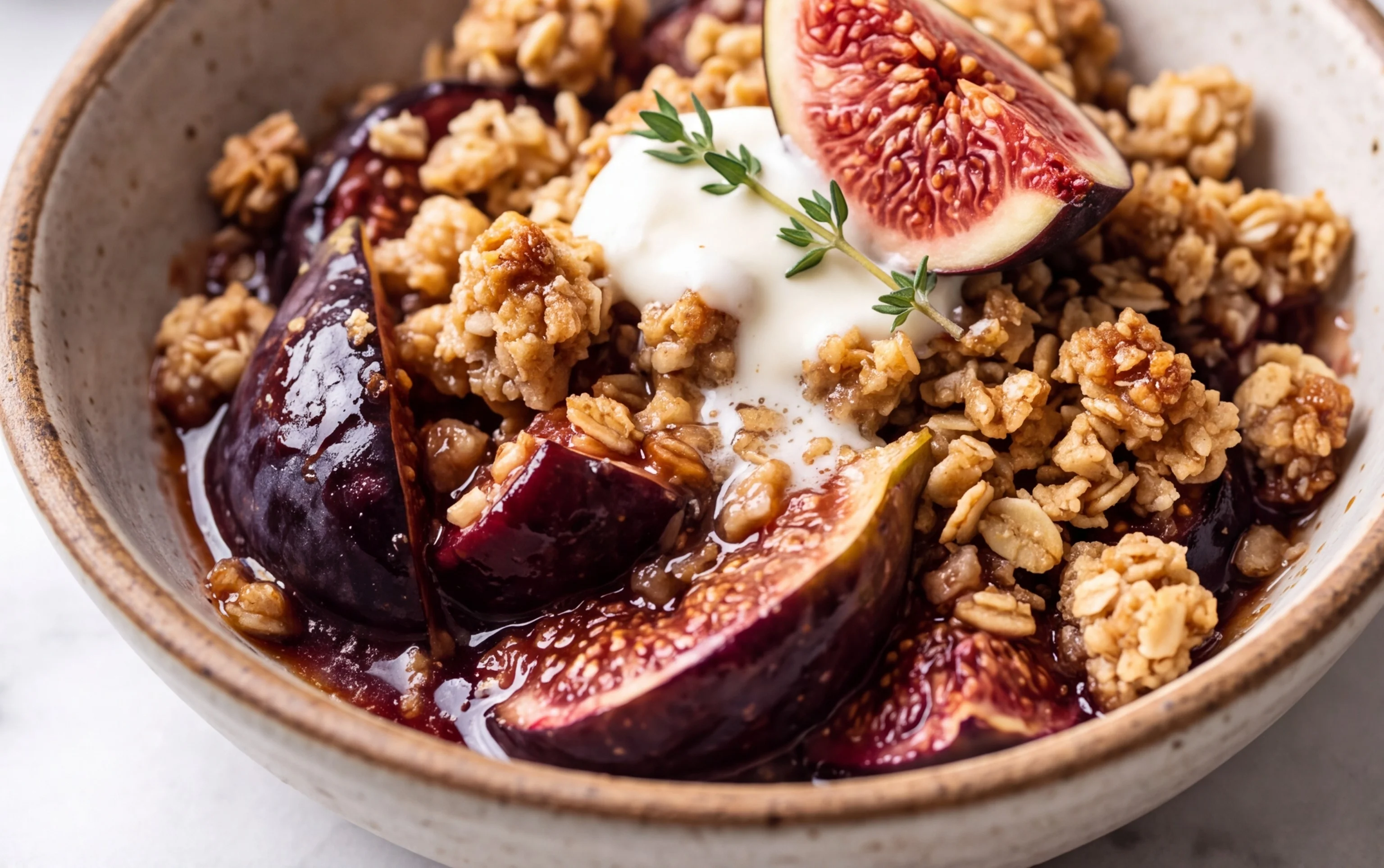 Crumble aux figues fraîches